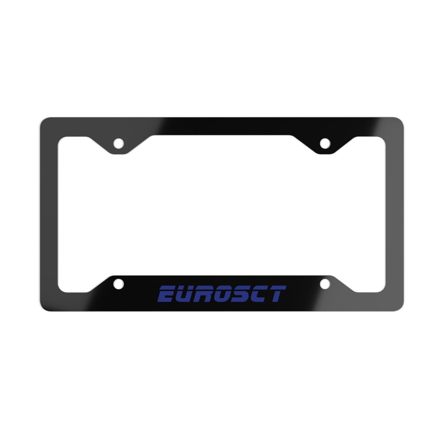 VW Lapiz Blue On Black EurosCT License Plate Frame