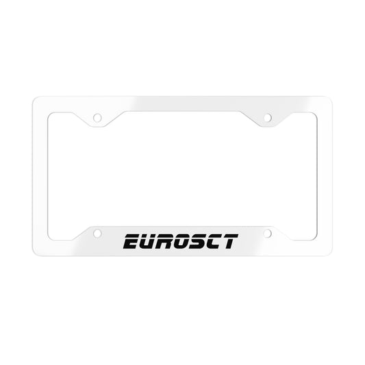 White Metal EurosCT License Plate Frame