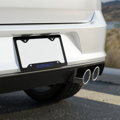 VW Lapiz Blue On Black EurosCT License Plate Frame