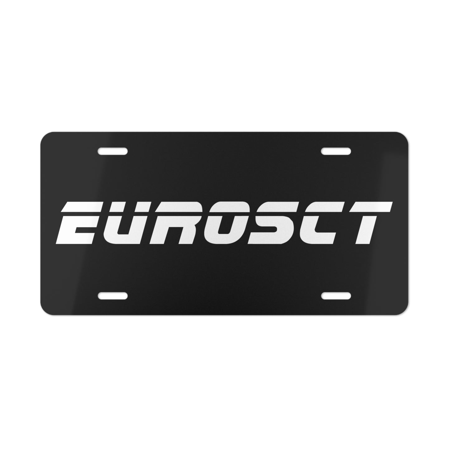 White On Black EurosCT Vanity Plate