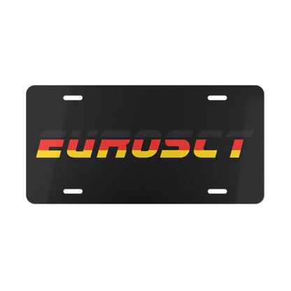 German On Black EurosCT Vanity Plate