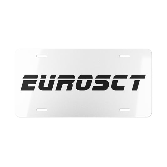 Black On White EurosCT Vanity Plate