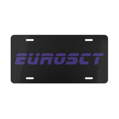 Purple On Black EurosCT Vanity Plate