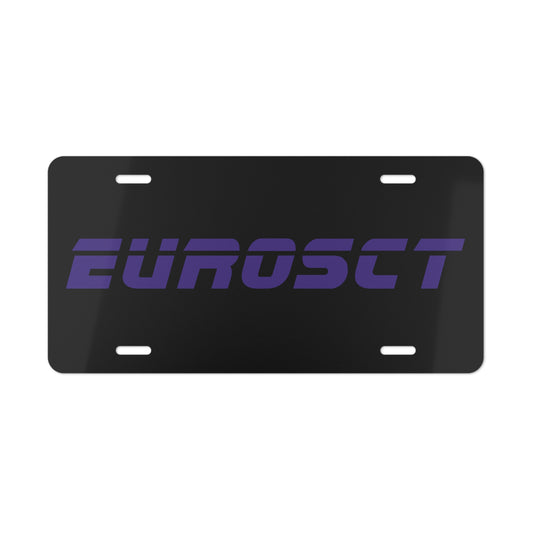 Purple On Black EurosCT Vanity Plate